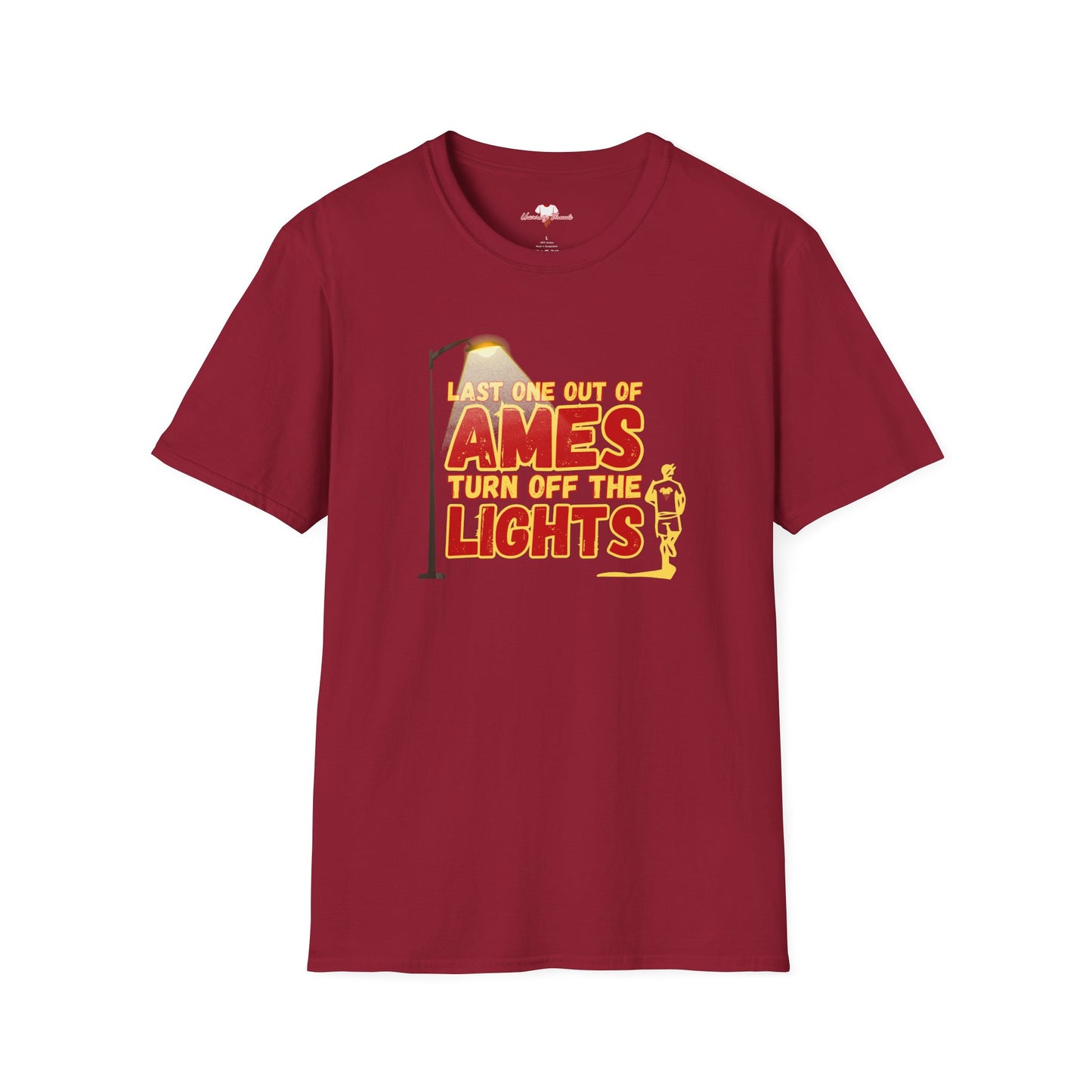 Last One Out of Ames, Turn Off the Lights - Unisex Softstyle T-Shirt