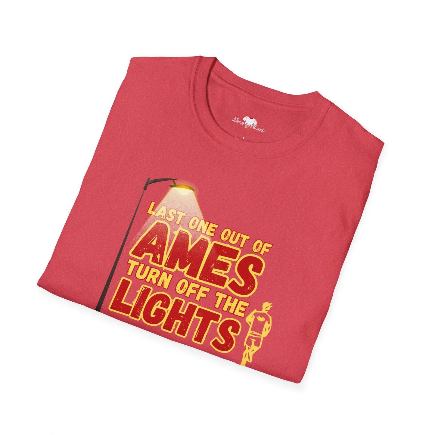 Last One Out of Ames, Turn Off the Lights - Unisex Softstyle T-Shirt