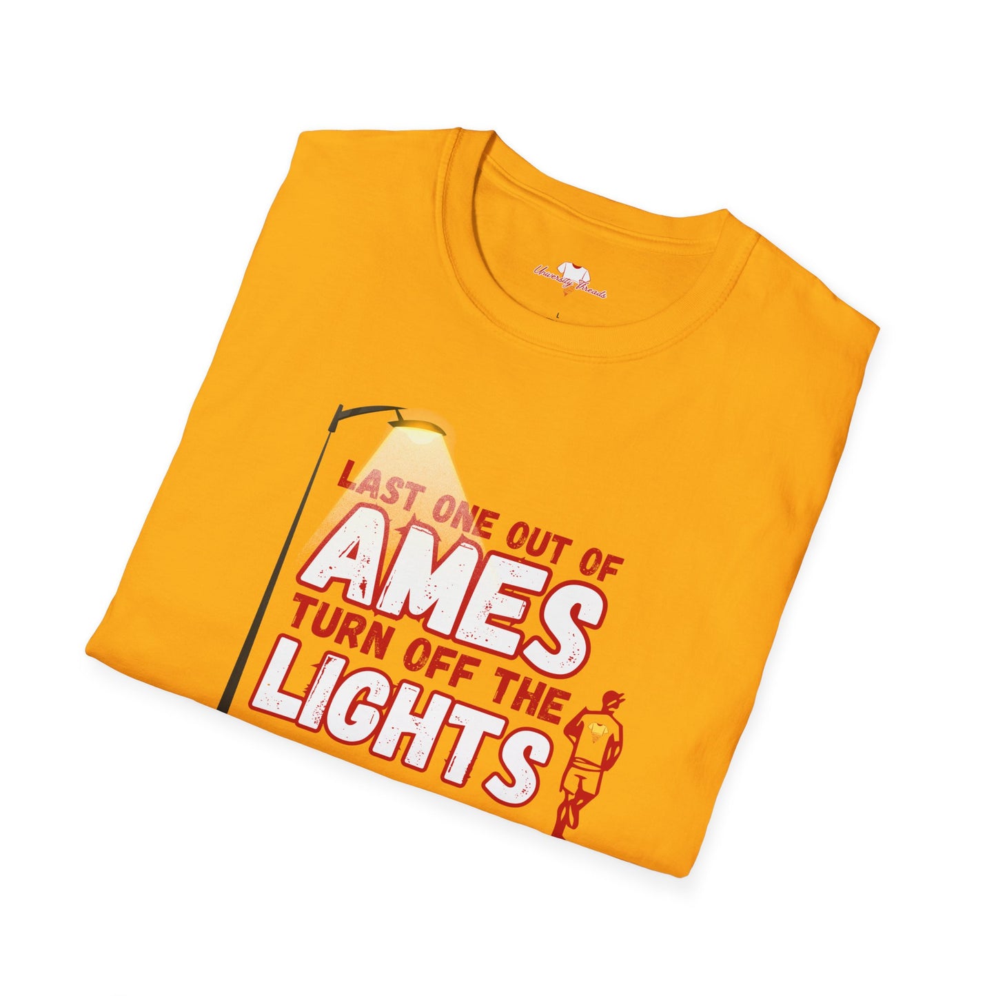 Last One Out of Ames, Turn Off the Lights - Unisex Softstyle T-Shirt