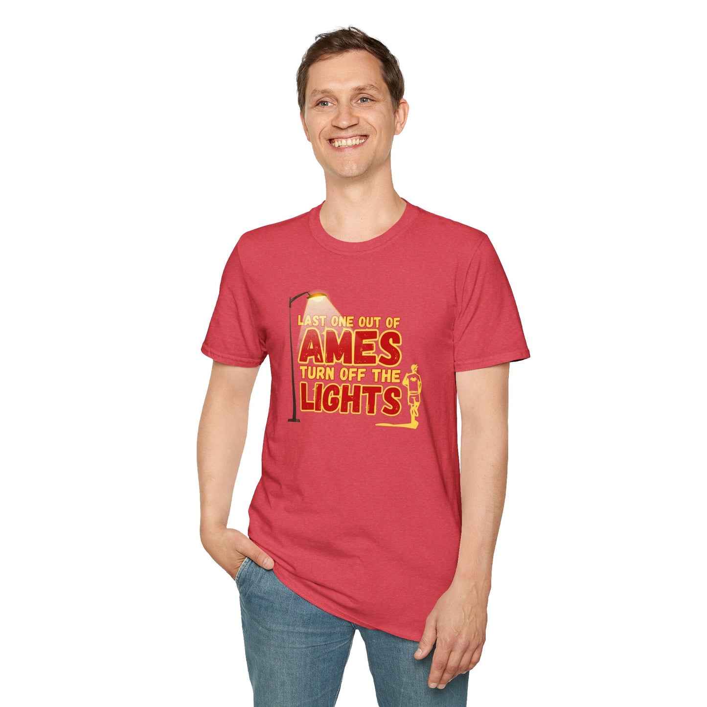 Last One Out of Ames, Turn Off the Lights - Unisex Softstyle T-Shirt