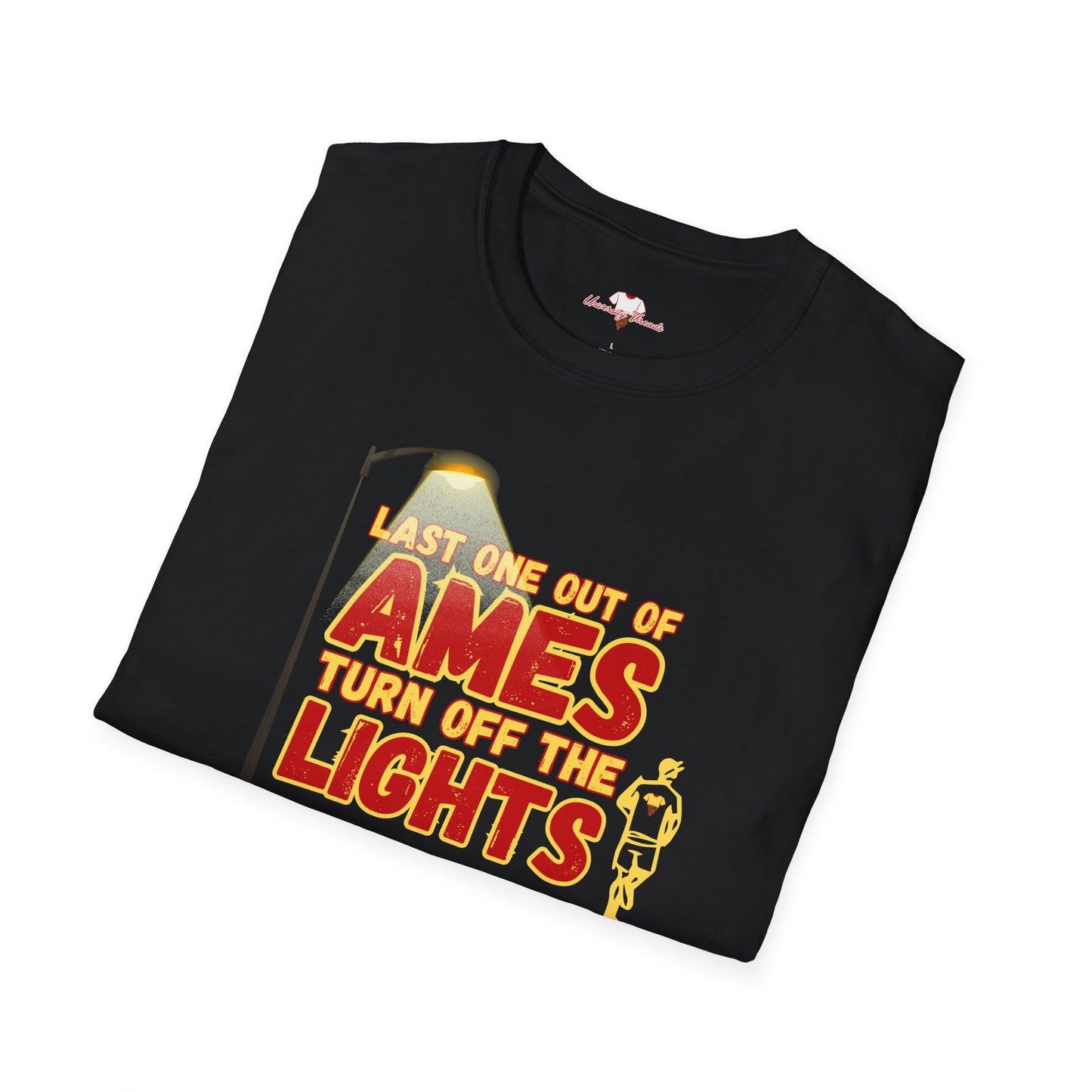 Last One Out of Ames, Turn Off the Lights - Unisex Softstyle T-Shirt