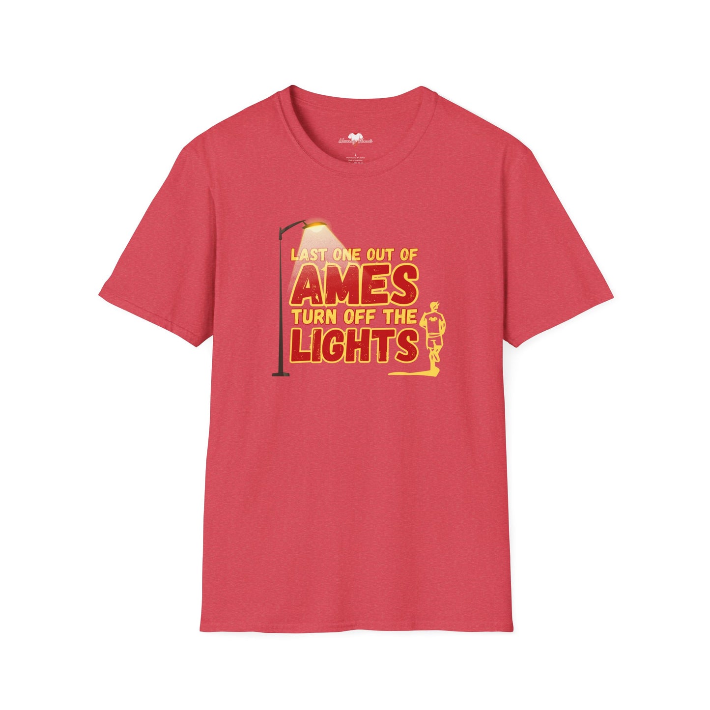 Last One Out of Ames, Turn Off the Lights - Unisex Softstyle T-Shirt