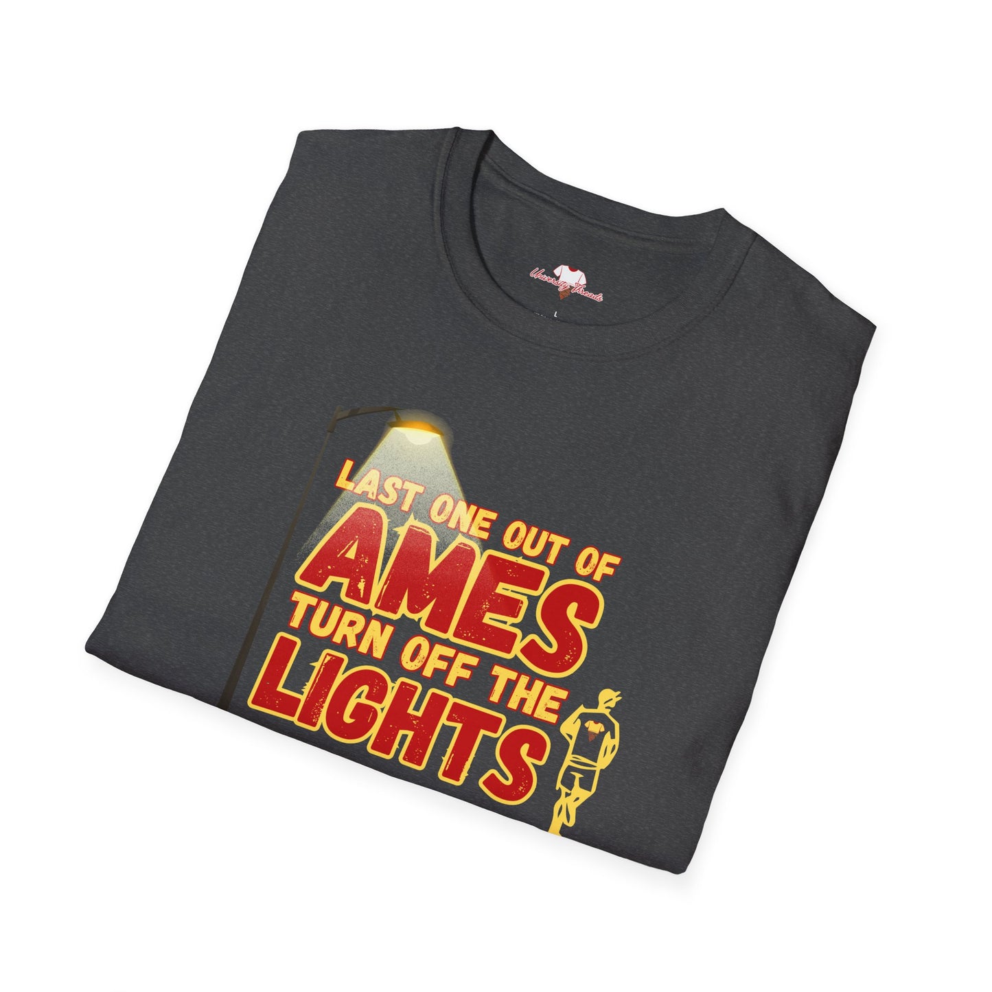 Last One Out of Ames, Turn Off the Lights - Unisex Softstyle T-Shirt