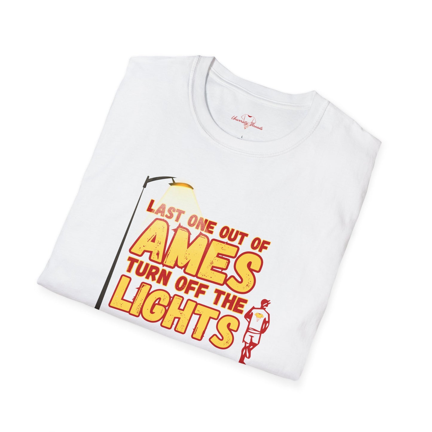 Last One Out of Ames, Turn Off the Lights - Unisex Softstyle T-Shirt